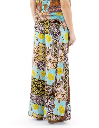 Pantalon viscosa palazzoestampado makala