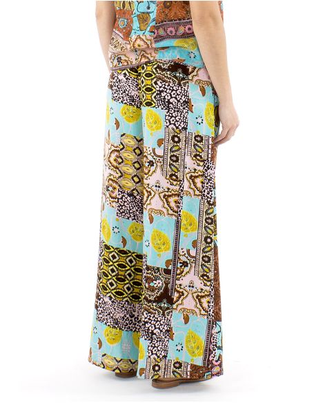 Pantalon viscosa palazzoestampado makala