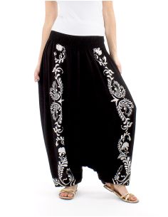Sarouel 70% viscosa 30% lino blanco/negro 3 en 1 2