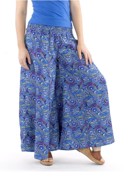 Pantalon poliester sari ancho cintura elastica