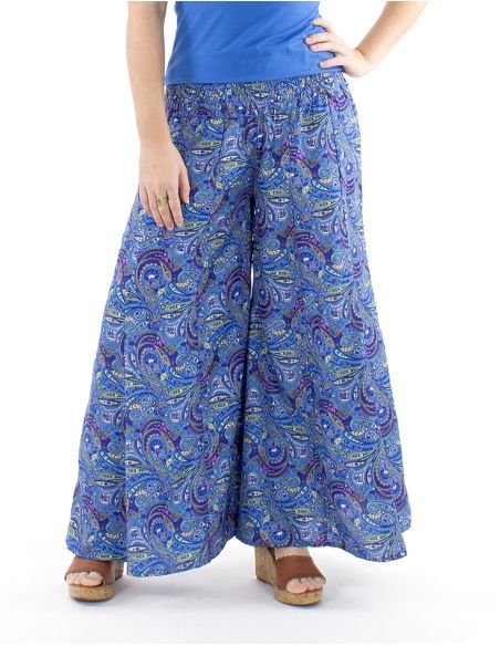 Pantalon poliester sari ancho cintura elastica