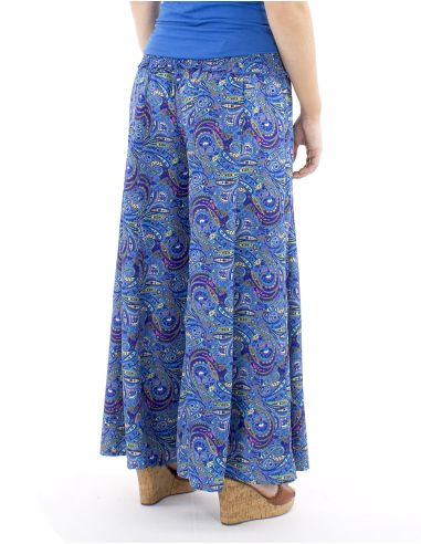 Pantalon poliester sari ancho cintura elastica