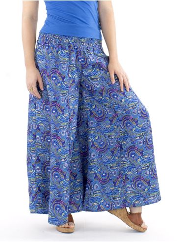 Pantalon poliester sari ancho cintura elastica