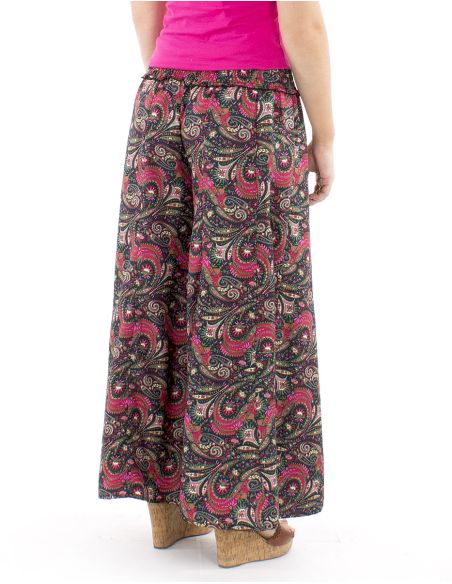 Pantalon poliester sari ancho cintura elastica