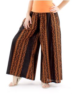 Pantalon algodon slub negroestampadocolor
