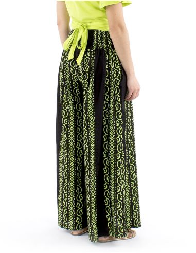 Pantalon algodon slub negroestampadocolor
