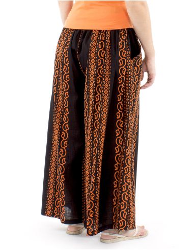 Pantalon algodon slub negroestampadocolor