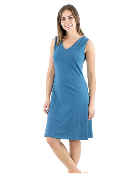 Vestido malla 95% algodon 5% elastano sin mangas