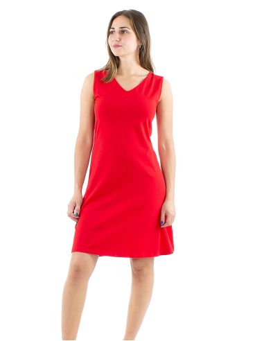 Vestido malla 95% algodon 5% elastano sin mangas