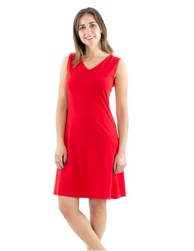Vestido malla 95% algodon 5% elastano sin mangas