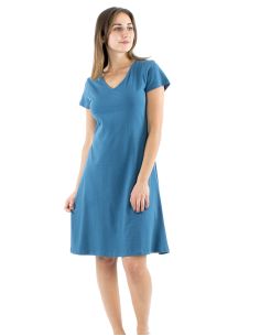Vestido malla 95% algodon 5% elastano mangas cortas