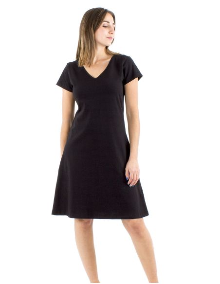 Vestido malla 95% algodon 5% elastano mangas cortas