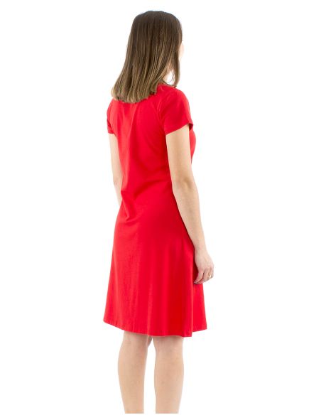 Vestido malla 95% algodon 5% elastano mangas cortas