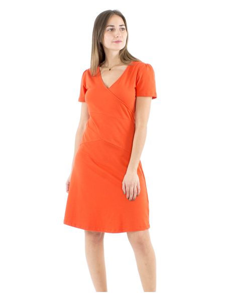 Vestido malla 95% algodon 5% elastanomangas cortas