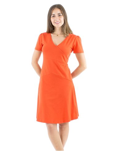 Vestido malla 95% algodon 5% elastanomangas cortas