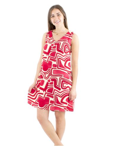 Vestido viscosa deb estampado graffiti