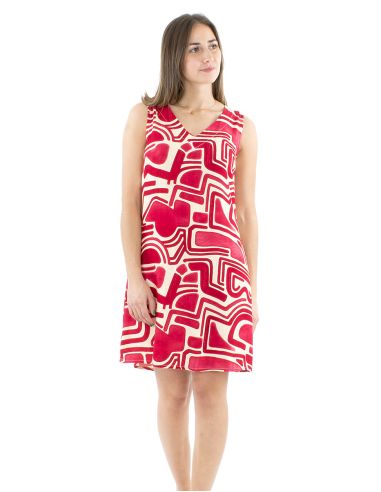 Vestido viscosa deb estampado graffiti