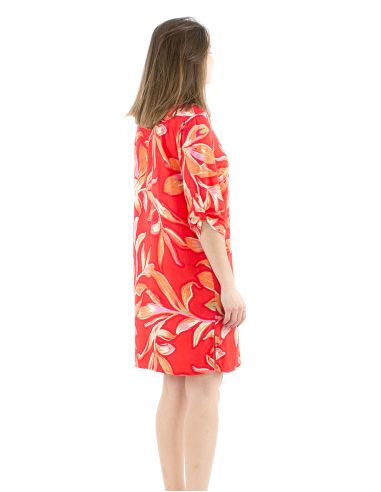 Vestido tunica viscosa mangas largas estampado jade