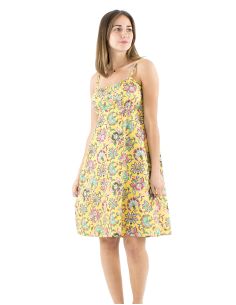 Vestido algodon tirantes elastico espalda estampado iris 2