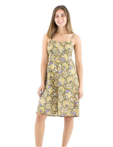 Vestido algodon tirantes elastico espalda estampado iris