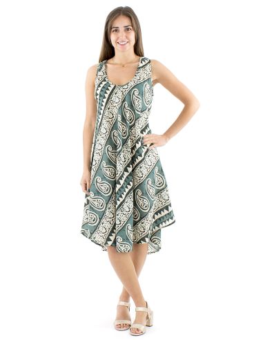 Vestido algodon block sin mangas biais