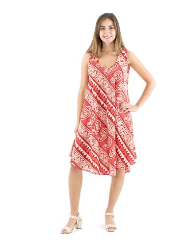 Vestido algodon block sin mangas biais