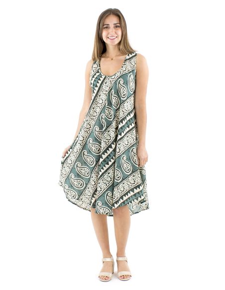 Vestido algodon block sin mangas biais