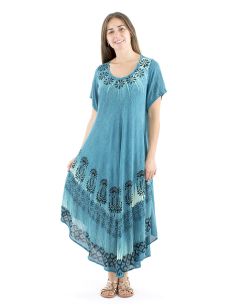 Vestido viscosa crepe paraguas mangas cortas 120cm 2