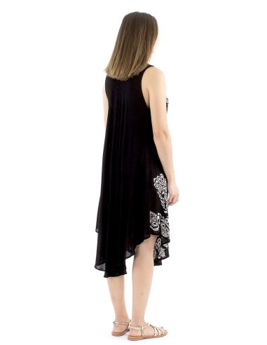 Vestido viscosa crepe paraguas 98cm bw