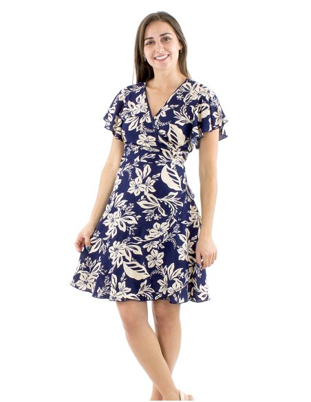 Vestido viscosapareo estampado althea