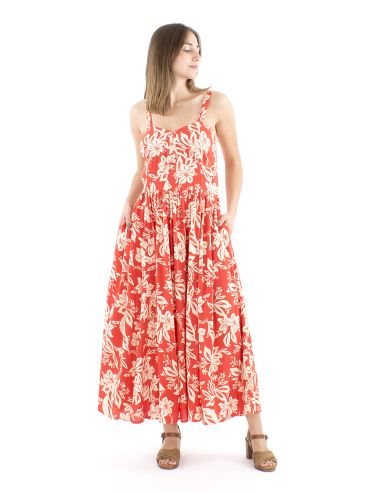 Vestido viscosa tirantes anchos estampado althea