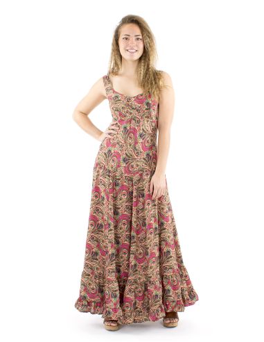 Vestido poliester princesa largo sari