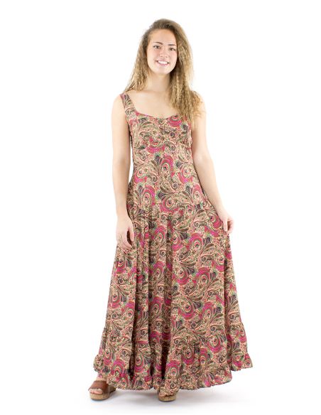 Vestido poliester princesa largo sari