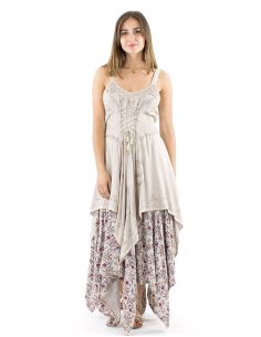 Vestido viscosa sw princesa bordado bajo en puntas 2