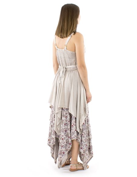 Vestido viscosa sw princesa bordado bajo en puntas