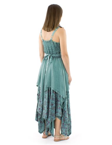 Vestido viscosa sw princesa bordado bajo en puntas