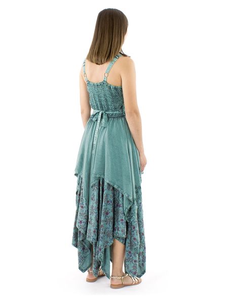 Vestido viscosa sw princesa bordado bajo en puntas