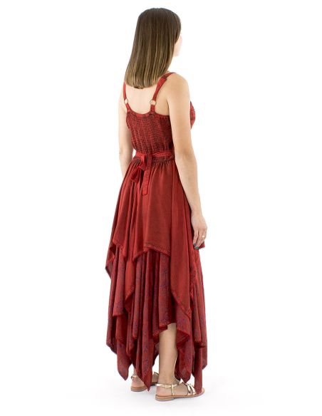 Vestido viscosa sw princesa bordado bajo en puntas