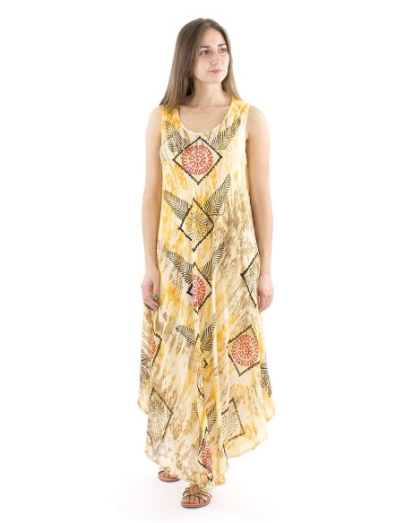 Vestido viscosa crepe sin mangas marbree 120 cm