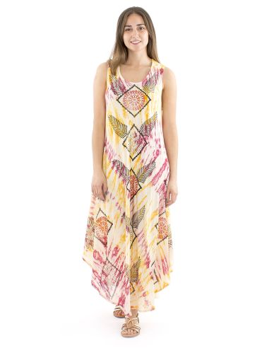Vestido viscosa crepe sin mangas marbree 120 cm