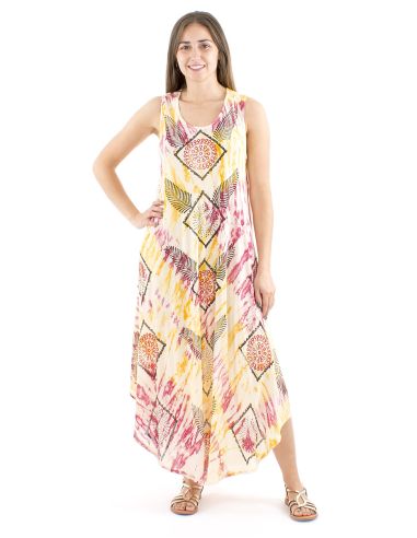 Vestido viscosa crepe sin mangas marbree 120 cm