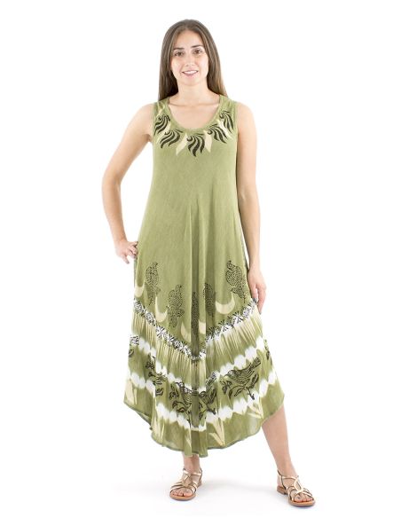 Vestido viscosa crepe sin mangas sw 120 cm