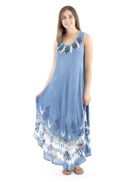 Vestido viscosa crepe sin mangas sw 120 cm