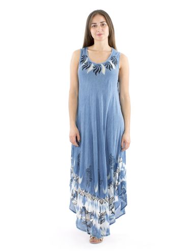Vestido viscosa crepe sin mangas sw 120 cm