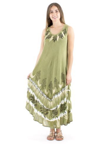 Vestido viscosa crepe sin mangas sw 120 cm