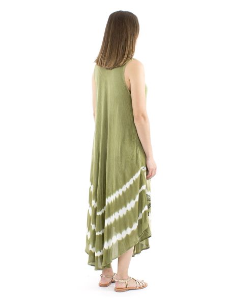 Vestido viscosa crepe sin mangas sw 120 cm