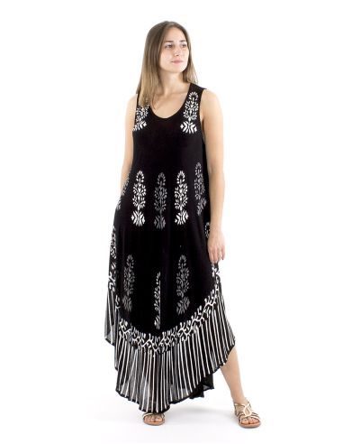 Vestido viscosa crepe sin mangas bw 120 cm