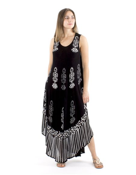 Vestido viscosa crepe sin mangas bw 120 cm