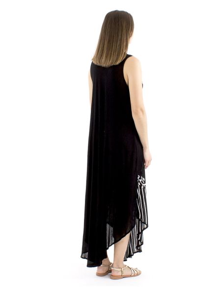 Vestido viscosa crepe sin mangas bw 120 cm