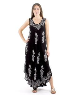 Vestido viscosa crepe sin mangas bw 120 cm 2